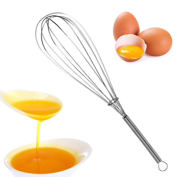 Manual Kitchen Whisk Stainless Steel Egg Beater Cream Egg Stirrer for Mixing Whisking Beating Stirring