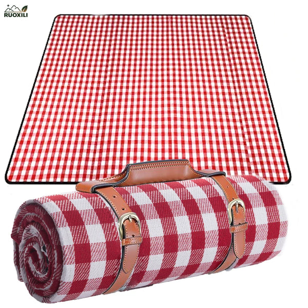 Extra Large Picnic Blankets PortableAnd aterproof Sandproof Foldable Outdoor Blanket Fashion Handy Mat Tote Picnic Blanket