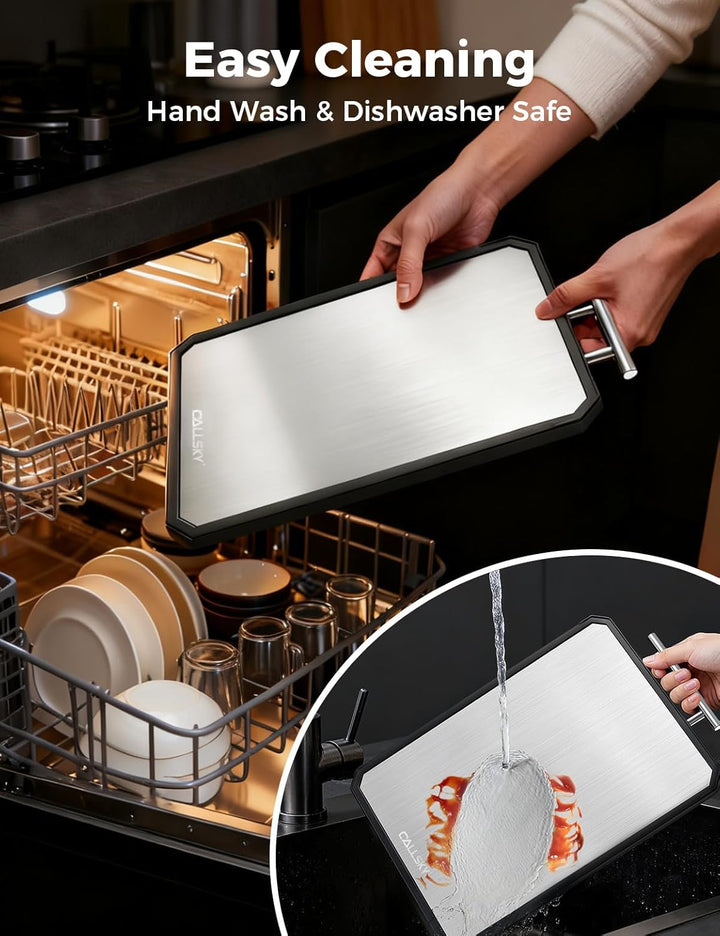 Food-grade titanium cutting board for meats and produce