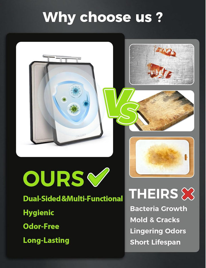 Dishwasher-safe titanium and wheat straw cutting board